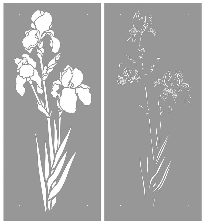 Iris Stencils 1 and 2