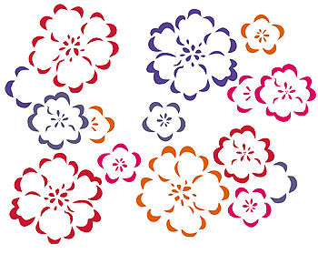 Japanese Flowers Theme Pack Stencil