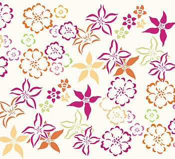 Japanese Flowers Theme Pack Stencil