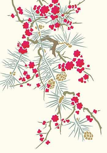 Japanese Blossom and Larch Stencil