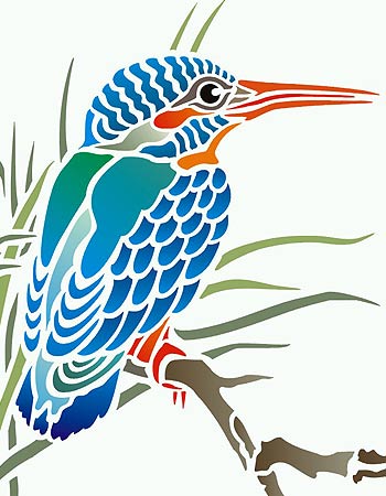 Kingfisher Stencil