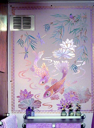 Koi Carp Mural Stencil