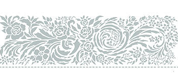 Lace Border and Corner Stencil