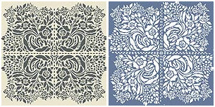 Lace Border and Corner Stencil