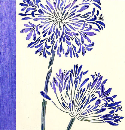 Large Agapanthus Flower Stencil