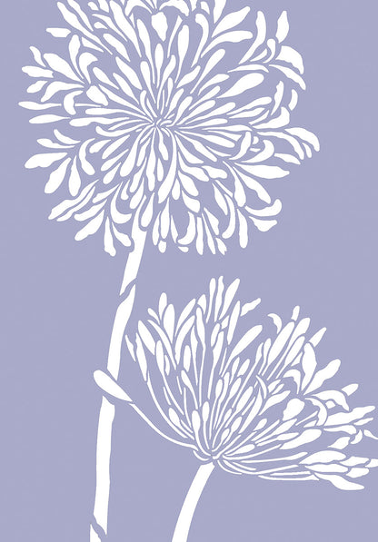 Large Agapanthus Flower Stencil