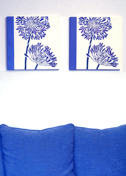 Large Agapanthus Flower Stencil