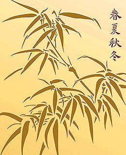 Large Chinese Bamboo Stencil