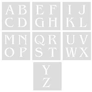 Large Capital Letters Theme Pack Stencil A - Z