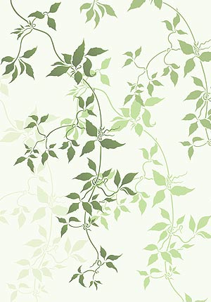 Large Trailing Clematis Leaves Stencil 1