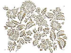 Oversize Damask Repeat Stencil