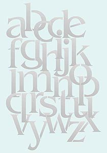 Large Letters Theme Pack Stencil A - Z