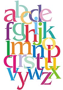 Large Letters Theme Pack Stencil A - Z