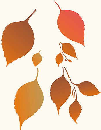 Large Leaves Theme Pack Stencil