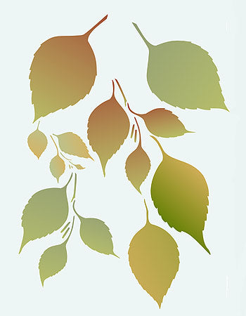 Large Leaves Theme Pack Stencil