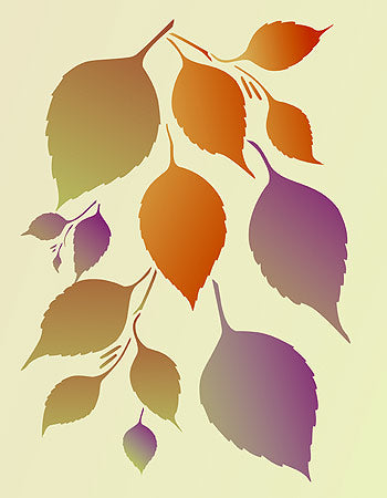 Large Leaves Theme Pack Stencil