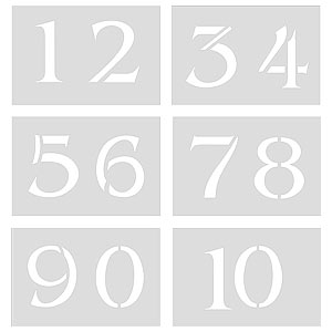 Large Numbers Theme Pack Stencil 0 - 10