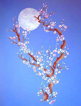 Plum Blossom and Moon Stencil