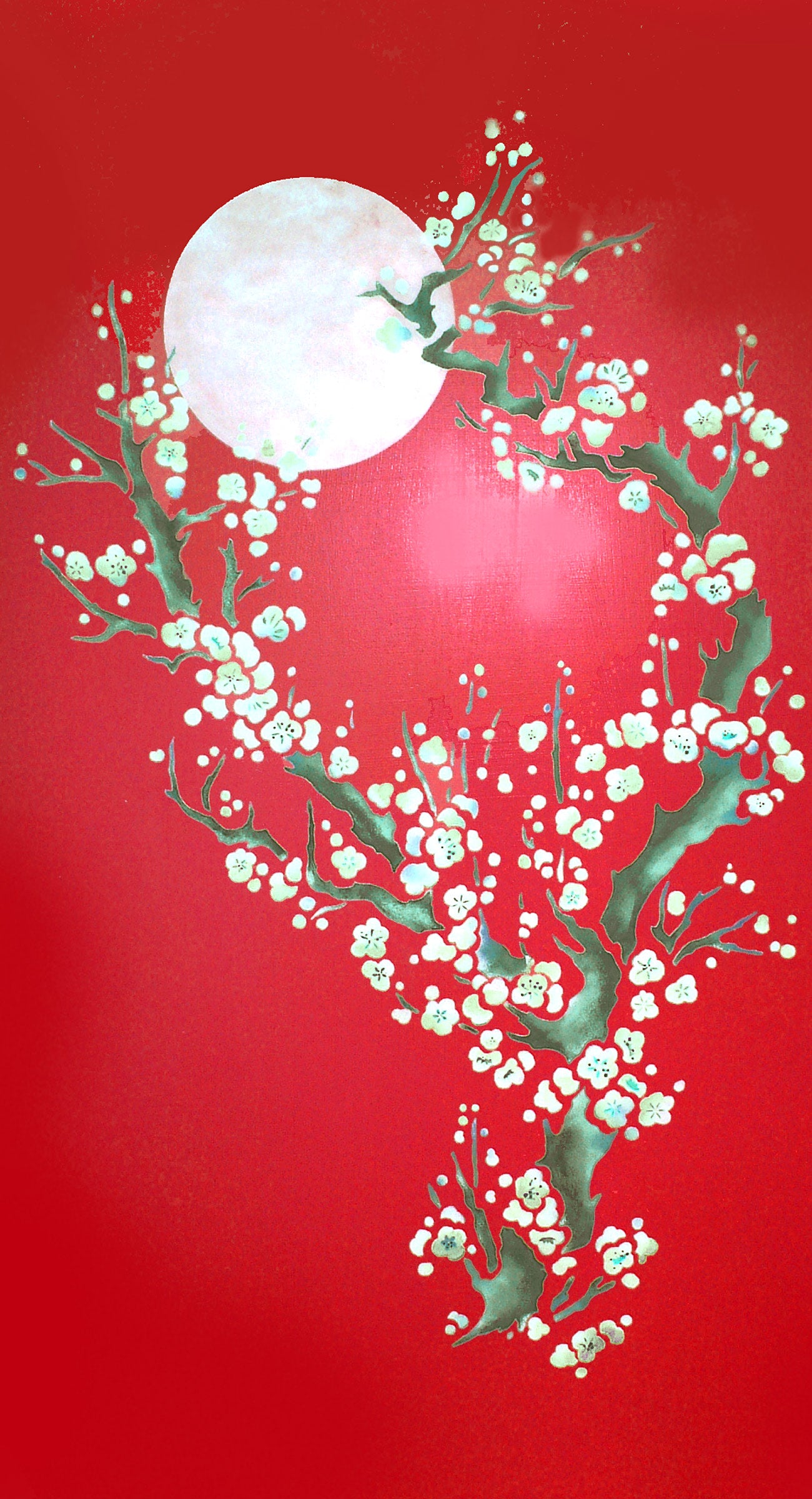 Plum Blossom and Moon Stencil