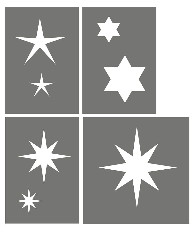 Large Stars Theme Pack Stencil