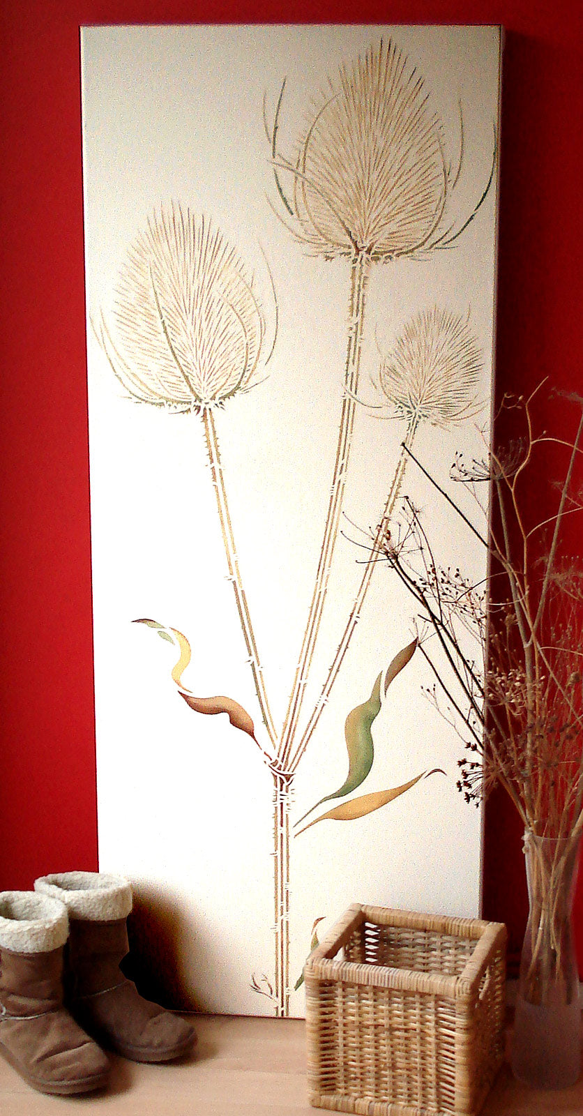 Large Wild Teasels Stencil