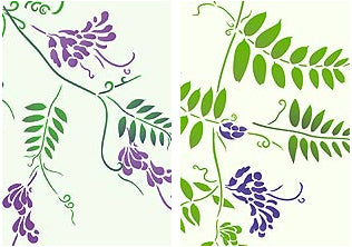 Large Wild Vetch Stencil