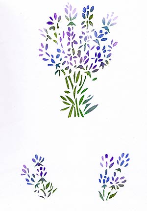 Lavender Sprigs Stencil