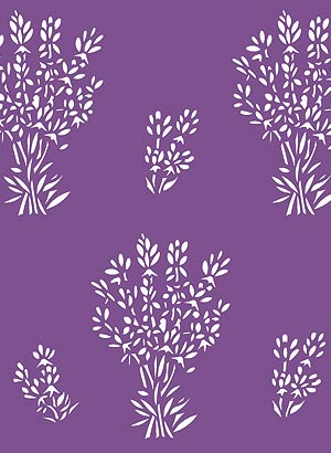 Lavender Sprigs Stencil