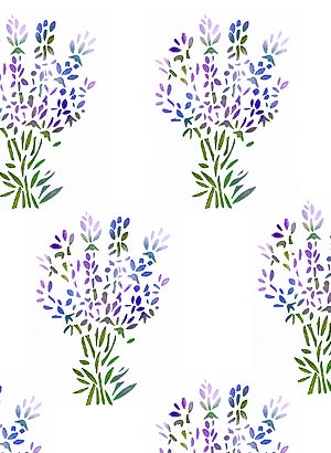 Lavender Sprigs Stencil