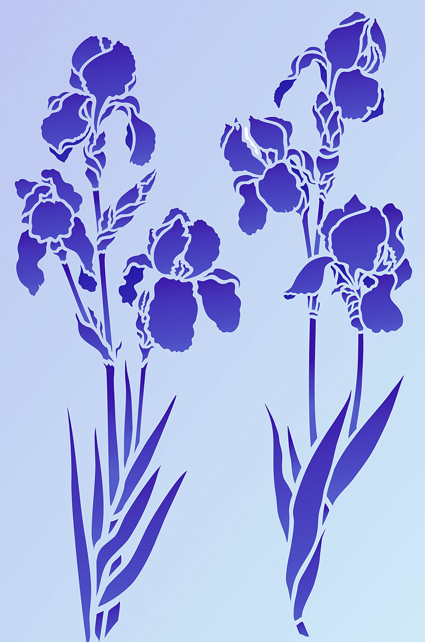 Little Iris Stencil