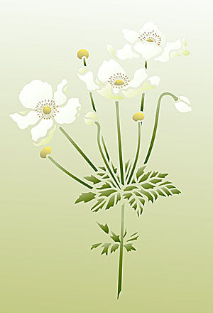 Little Japanese Anemone Stencil