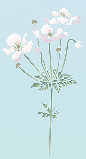 Little Japanese Anemone Stencil