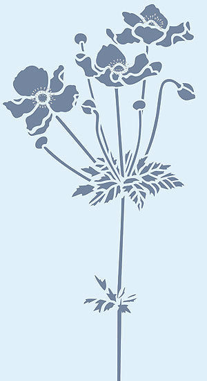 Little Japanese Anemone Stencil