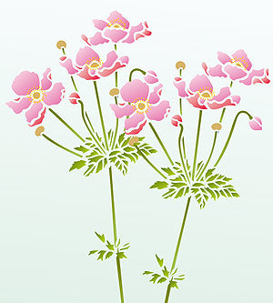 Little Japanese Anemone Stencil