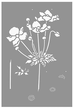 Little Japanese Anemone Stencil