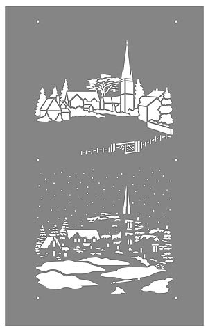 Little Snowy Scene Stencil