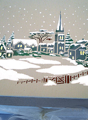 Little Snowy Scene Stencil