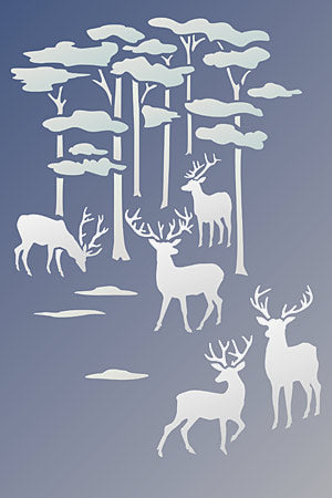 Little Woodland Stags Stencil Stags