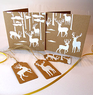 Little Woodland Stags Stencil Stags