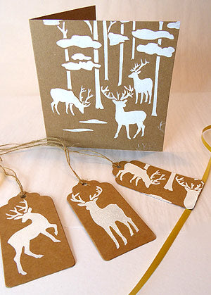 Little Woodland Stags Stencil Stags