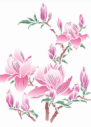 Magnolia Stencil