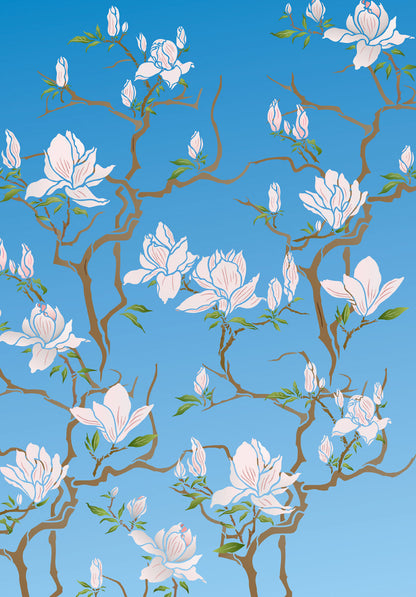 Flowering Magnolia Tree Stencil