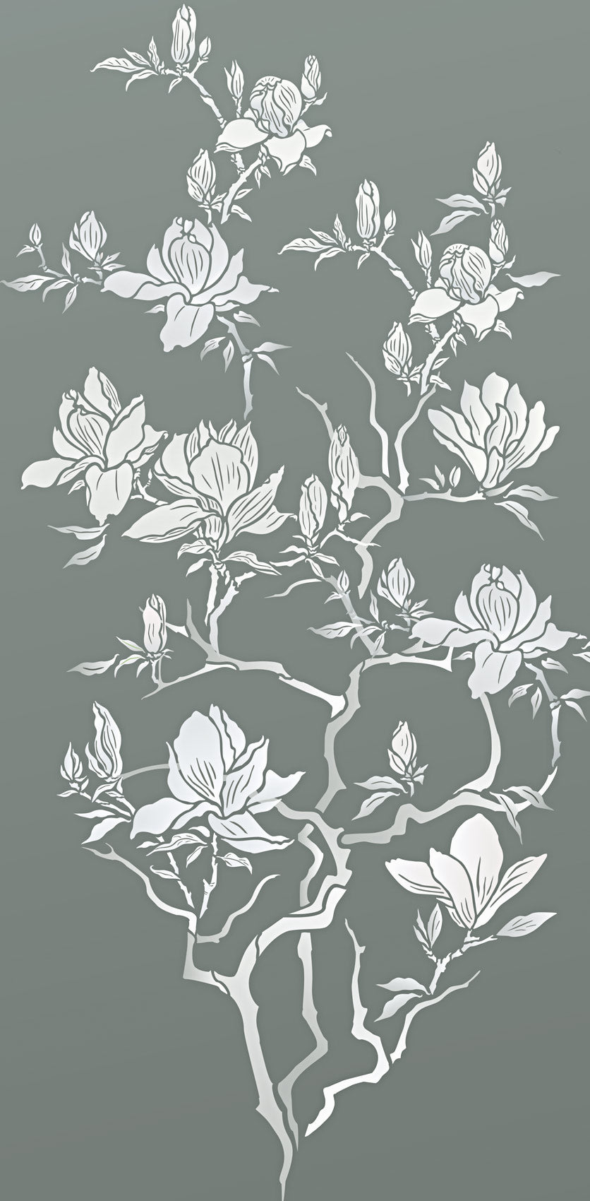 Flowering Magnolia Tree Stencil