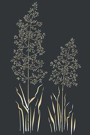 Wild Meadow Grass Stencil