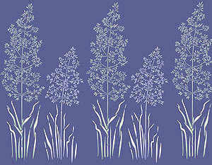 Wild Meadow Grass Stencil