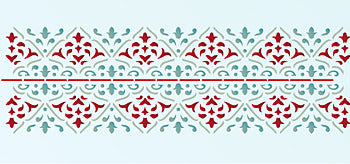 Moroccan Arabesque Border Stencil