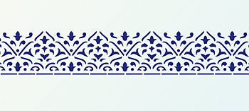 Moroccan Arabesque Border Stencil