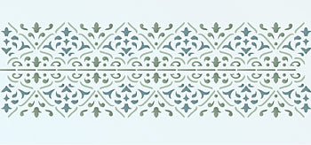 Moroccan Arabesque Border Stencil