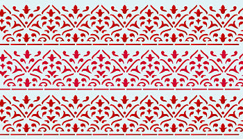 Moroccan Arabesque Border Stencil