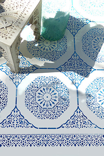 Moroccan Arabesque Border Stencil